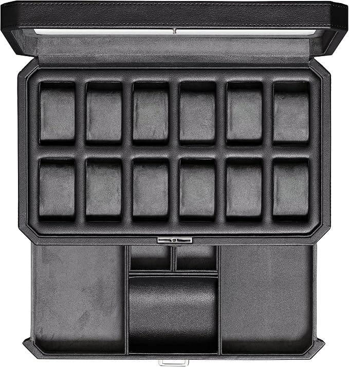 ROTHWELL 12 Slot Leather Watch Box by RothwellSanFrancisco
