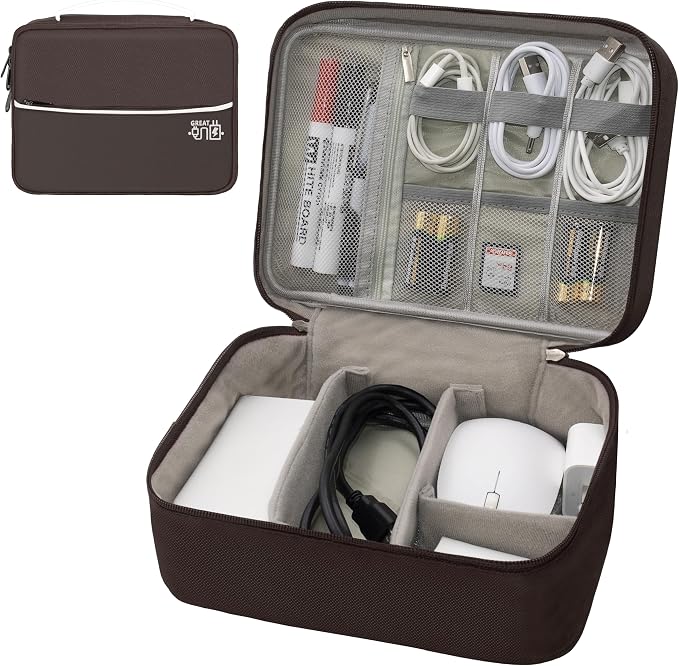 Electronics Organizer, Travel Cord Organizer Pouch, Portable Cable Organizer by Miavers