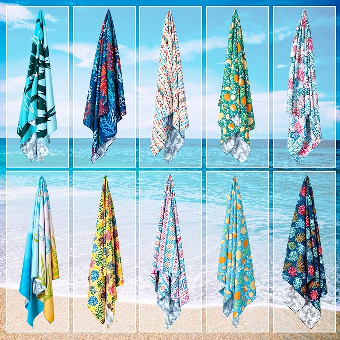 2 Pack Microfiber Beach Towel, Oversized Microfiber Pool Towel 75”x 35” - Image 8