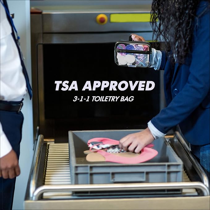 TSA Approved Toiletry Bag 3-1-1 Clear Travel Cosmetic Bag - Image 3