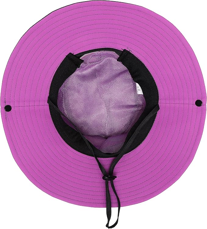 Womens Summer Sun Hat Beach Hat Wide Brim Outdoor UV Protection Hat Foldable - Image 6