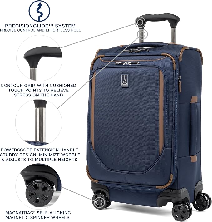 Travelpro Crew Classic Lightweight Softside Expandable Carry on Luggage - Image 2