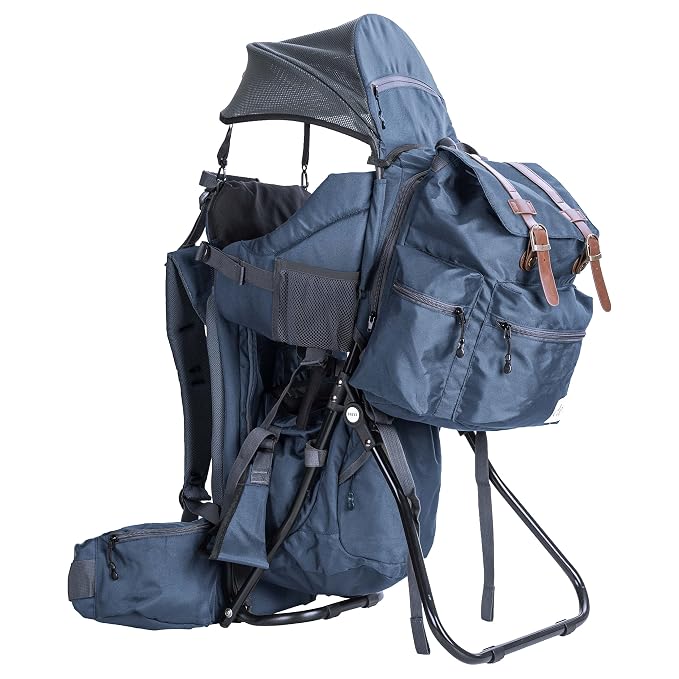 ClevrPlus Urban Explorer Child Carrier Hiking Baby Backpack, Marine Blue by ClevrPlus