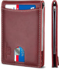 SERMAN BRANDS RFID Blocking Slim Bifold Genuine Leather Minimalist Front Pocket by SERMANBRANDS