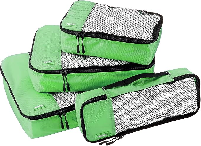 Amazon Basics Packing Cubes for Travel, Packing Organizers Set, 4-Piece-Set by AmazonBasics