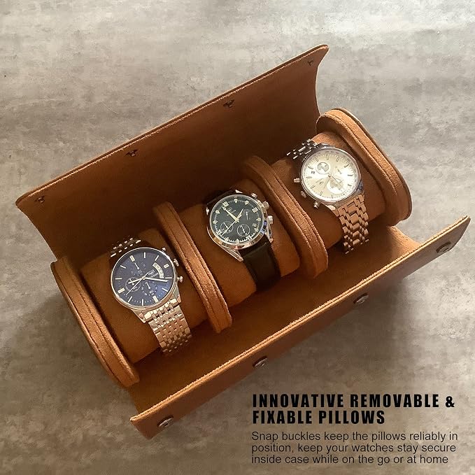 Longjet Watch Roll Travel Case for Men Portable Watches Organizer Box - Image 6