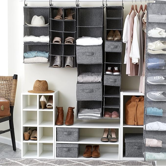 Household Essentials 10 Pocket Hanging Shoe Closet Organizer - Image 3