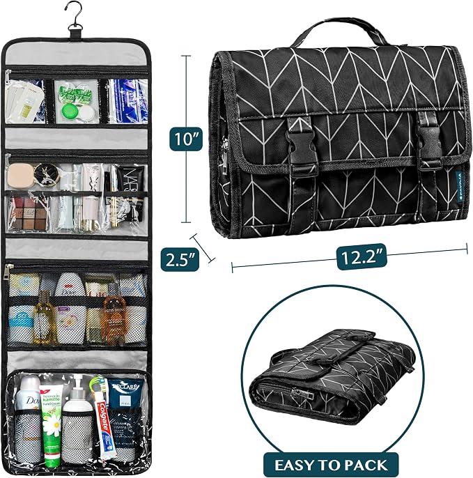 PAVILIA Travel Hanging Toiletry Bag - Image 2