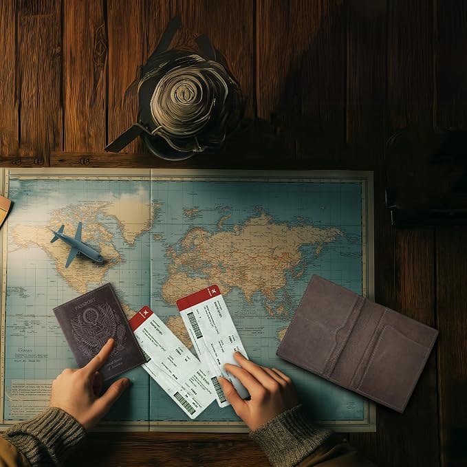 LEATHER VILLAGE Leather Passport Holder Cover – Travel Wallet - Image 7