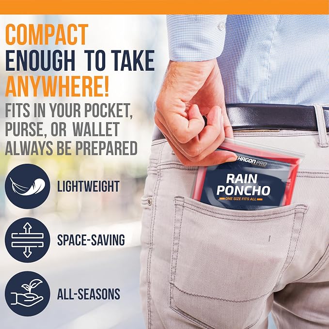 Hagon PRO Disposable Rain Ponchos - Image 3