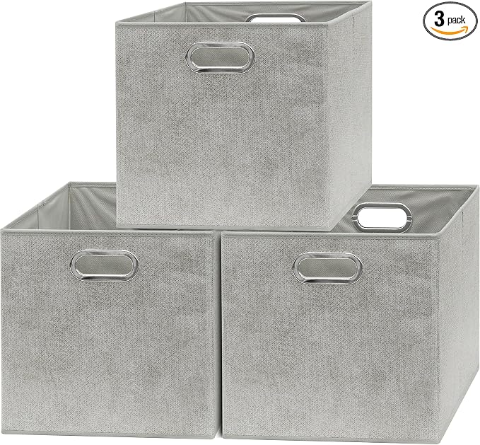 SIMPLE HOUSEWARE 13-Inch Collapsible Fabric Cube Storage Bin by SimpleHouseware