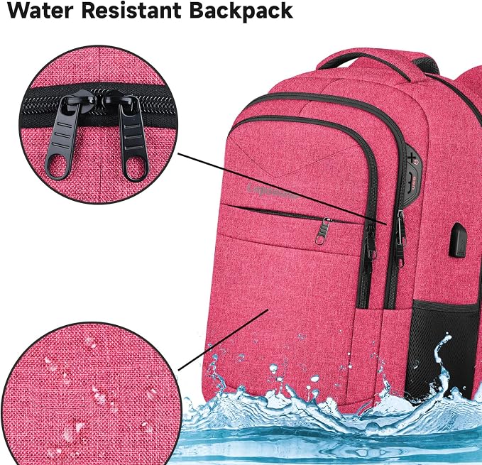 Lapsouno Extra Large Backpack, 17.3 Inch Travel Laptop Backpack, Water - Image 5