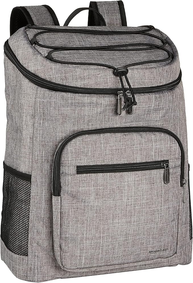 Amazon Basics Insulated Cooler Backpack, 30 Can Capacity, Leak-Proof Design by AmazonBasics