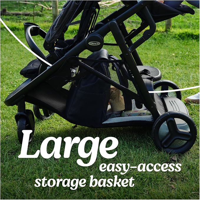 Graco Ready2Grow 2.0 Double Stroller Features Bench Seat and Standing Platform - Image 5