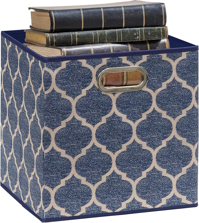 SIMPLE HOUSEWARE 11-Inch Collapsible Fabric Cube Storage Bin - Image 8