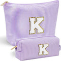 YOOLIFE Purple Makeup Bag for Girls- Personalized Cute Makeup Pouch for by YOOLIFE