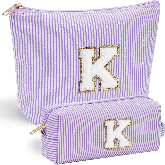 YOOLIFE Purple Makeup Bag for Girls- Personalized Cute Makeup Pouch for by YOOLIFE