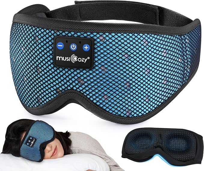 MUSICOZY Sleep Headphones Breathable Sleep Mask Bluetooth 5.4 Wireless by MUSICOZY
