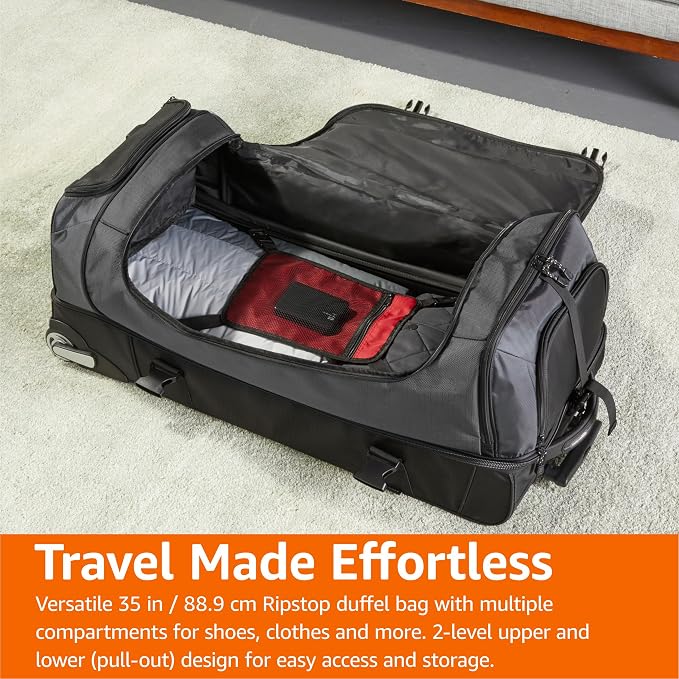 Amazon Basics 35-inch Large Rolling Duffle Bag - Image 6