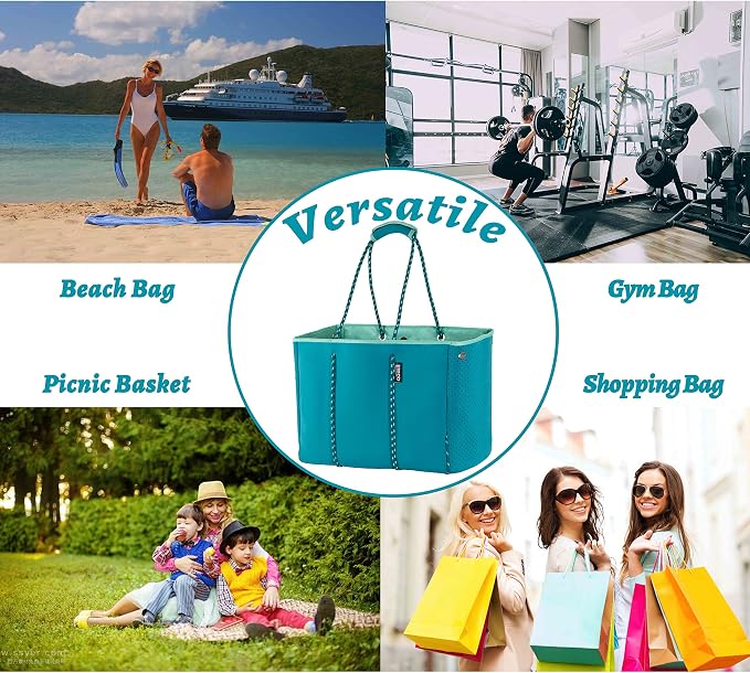 QOGiR Neoprene Multipurpose Beach Bag Tote - Image 7