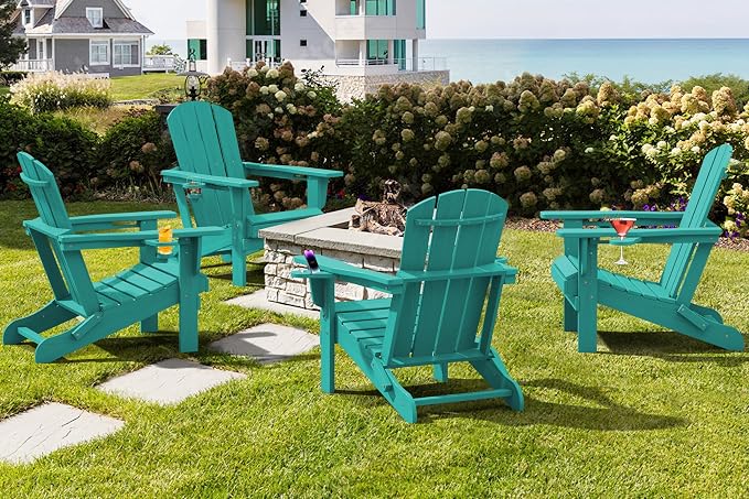 SERWALL Adirondack Chair with Cup Holders - Image 9