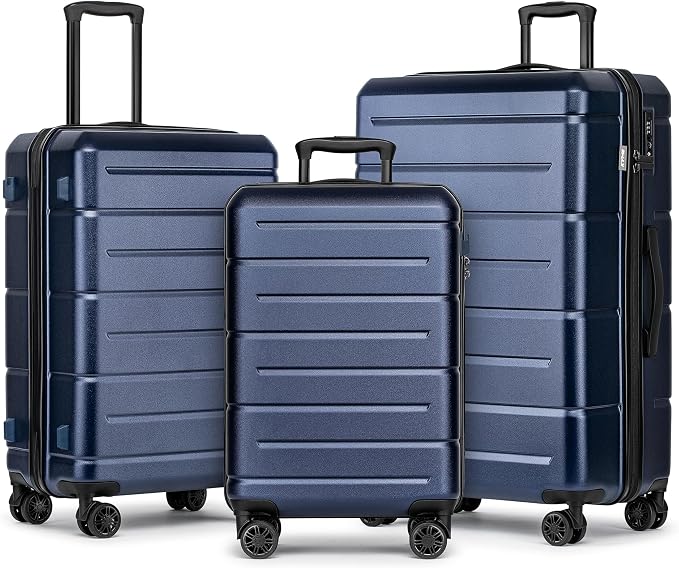 KYME Luggage Sets 3 Piece Hardshell 22in/26in/30in Suitcases by KYME