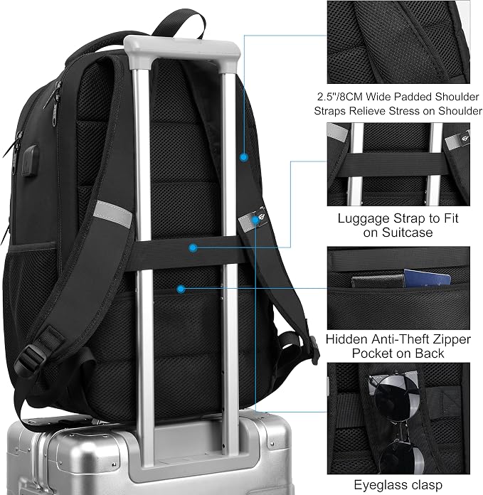 Backpack, Laptop Backpack, Carry on Backpack, Durable TSA Friendly Business - Image 5