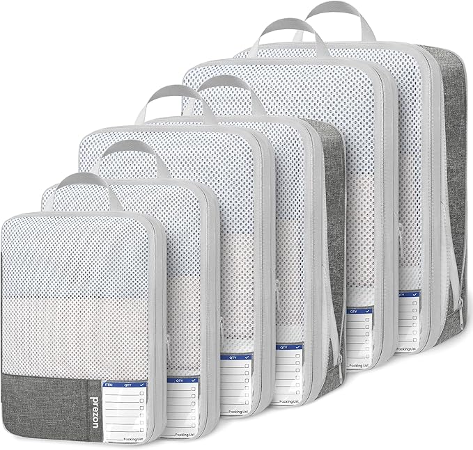 8 Set/6 Set/4 Set Compression Packing Cubes by PREZON