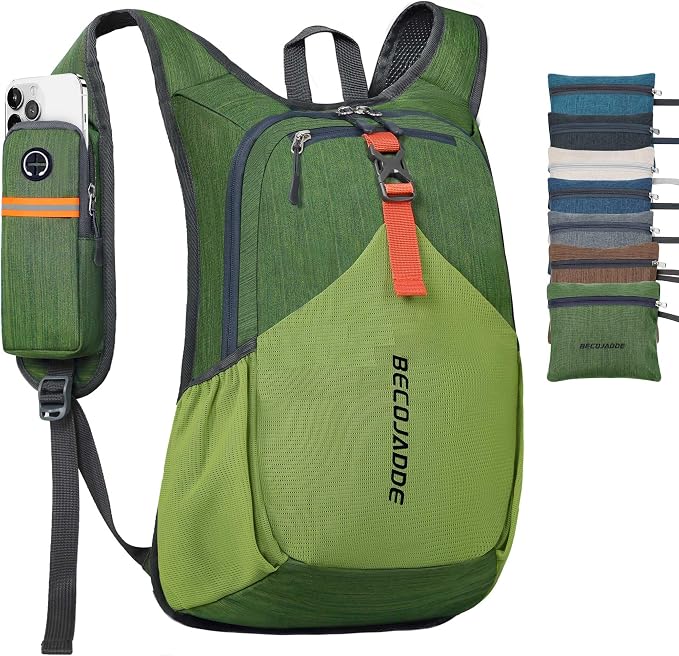 15L Small Hiking Backpack for Men Women Foldable Packable Back Pack Ultralight by BECOJADDE