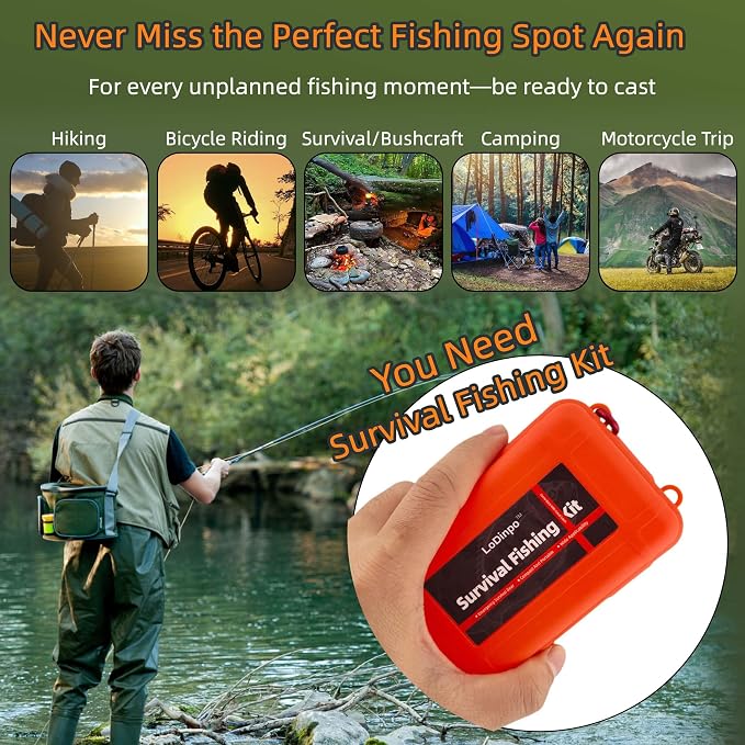 Mini Survival Fishing Kit Small Emergency Fishing TackleBox Pocket Outdoor - Image 2
