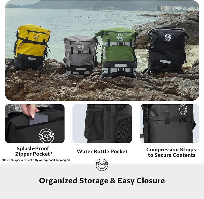 STOVER 5/10/25/30/40/55L Waterproof Backpack- Floating Dry Bag - Image 5