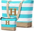 Becokan Beach Bag Initial Beach Tote by BecokanBeachBagSpecialist
