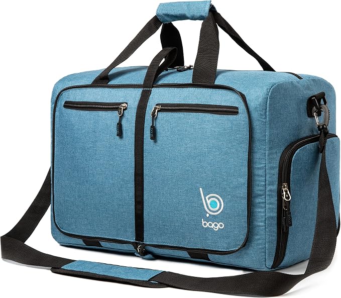 Bago Foldable Duffel Bags for Traveling Women & Men - 40L Sports Packable by BagoTravelBags