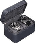 ROTHWELL 2 Watch Travel Case for Men | Compact PU Leather Protective Box by RothwellSanFrancisco