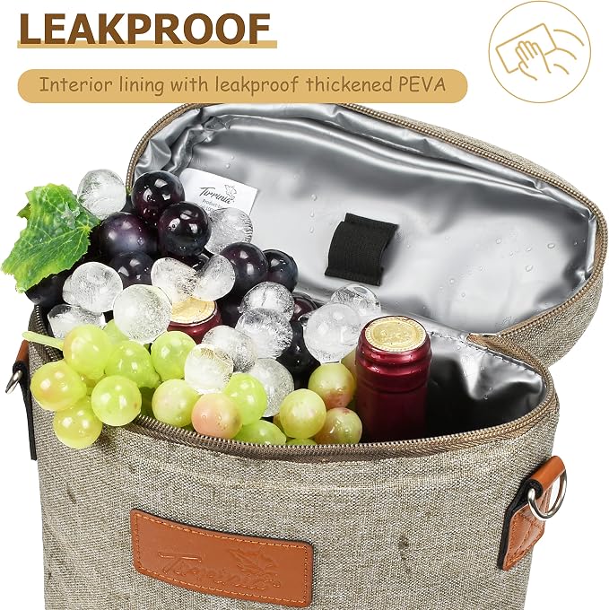 Tirrinia 2 Bottle Wine Gift Tote Carrier - Image 2
