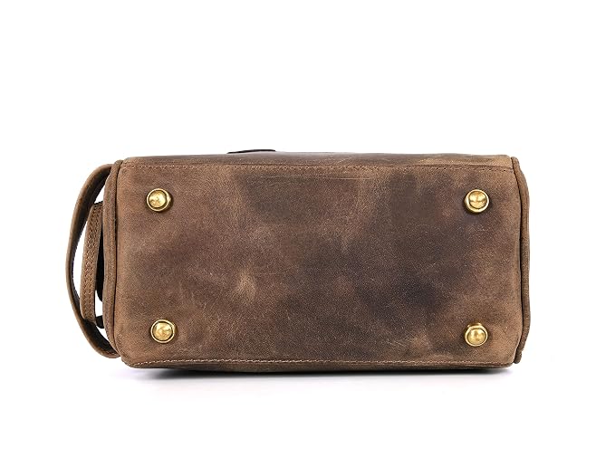 10" Premium Leather Toiletry Travel Pouch - Image 5