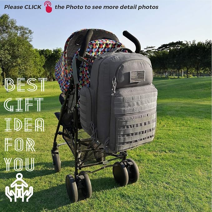 Diaper Bag Backpack for Dad, DBTAC Large Baby Nappy Bag for Men w/Changing Mat - Image 7