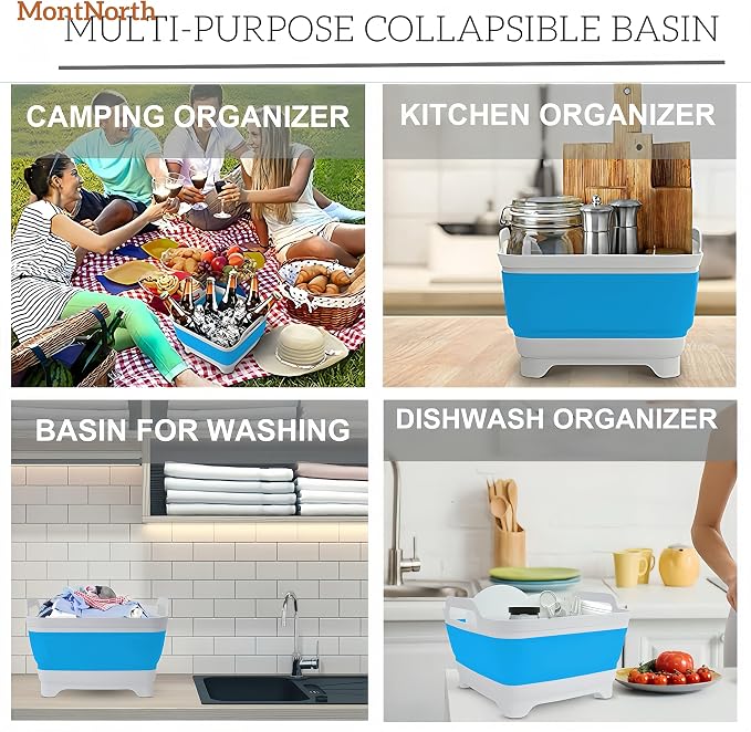 Collapsible Wash Basin 9L, Foldable Dish Tub - Image 8
