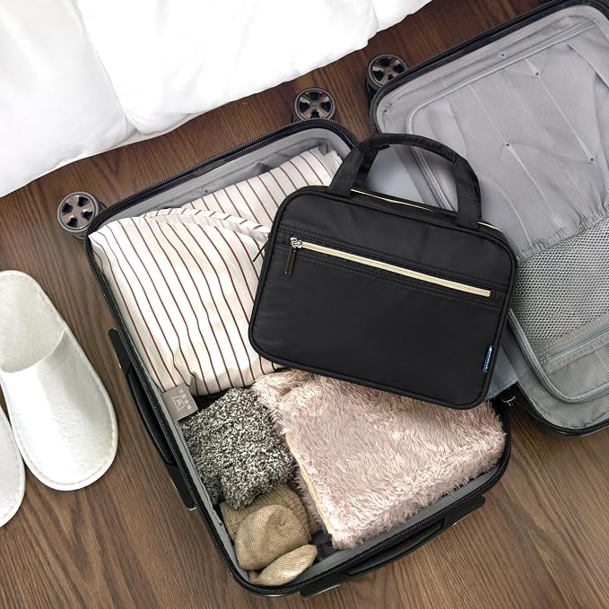 PAVILIA Hanging Toiletry Bag Travel Bag Women Men, Foldable Cosmetic Organizer - Image 6