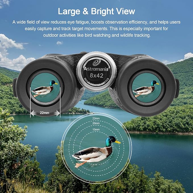 Astromania 8x42 Compact Binoculars -BK7 Prism -Gifts - Image 3