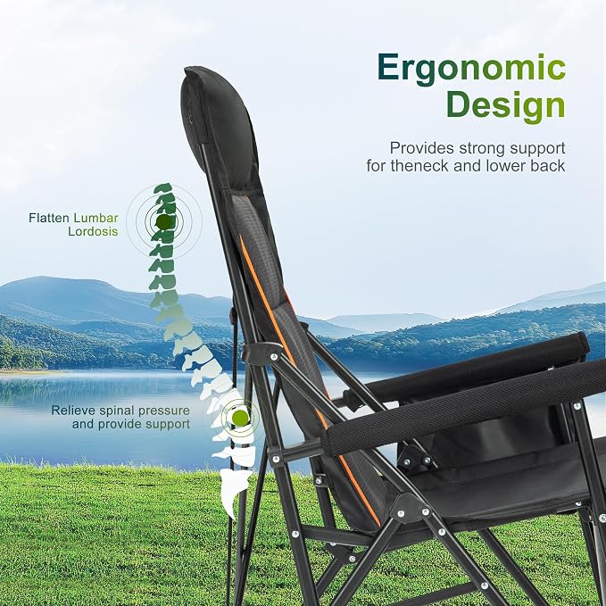 ALPHA CAMP Oversized Folding Camping Chairs - Image 3