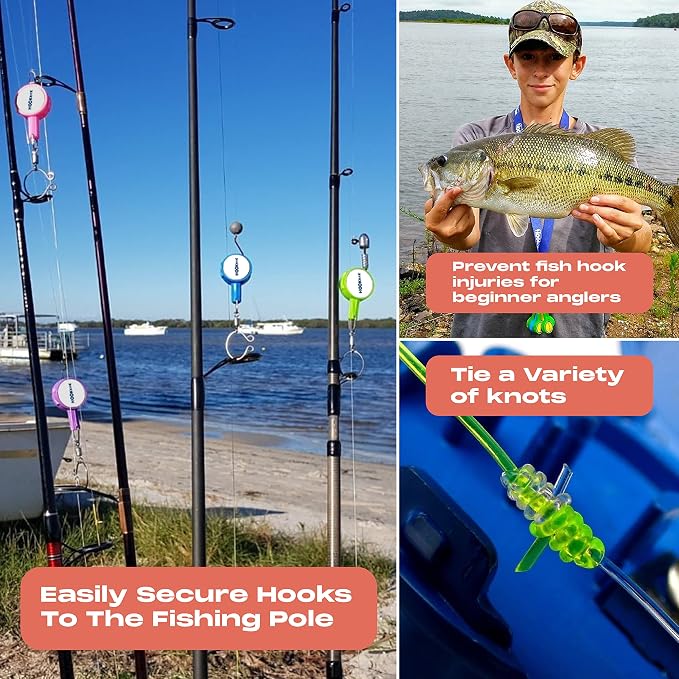 HOOK-EZE Fishing Knot Tying Tool | Protect from Fish Hooks | Tie Fishing Knots - Image 3