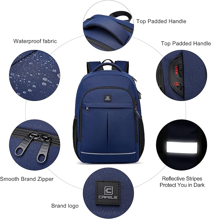 Backpack, Travel Backpack, School Backpack, 17.3 Inch Business Laptop Backpack - Image 6