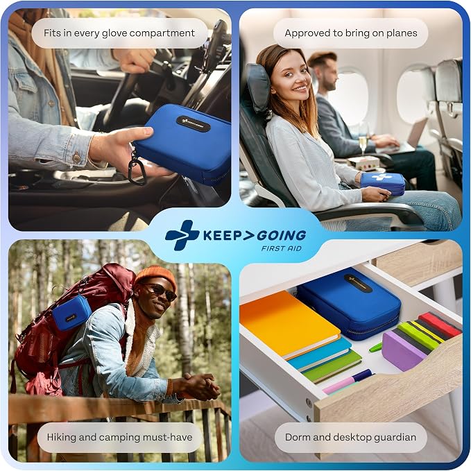 KeepGoing Travel First Aid Kit for Car, Camping and Outdoor Emergencies - Image 7