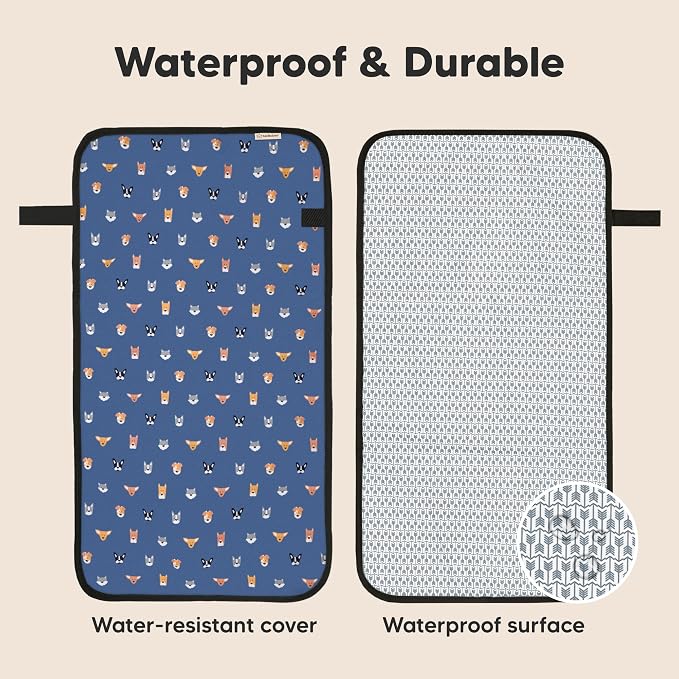 KeaBabies Portable Diaper Changing Pad, Easy Wipe Clean - Image 4