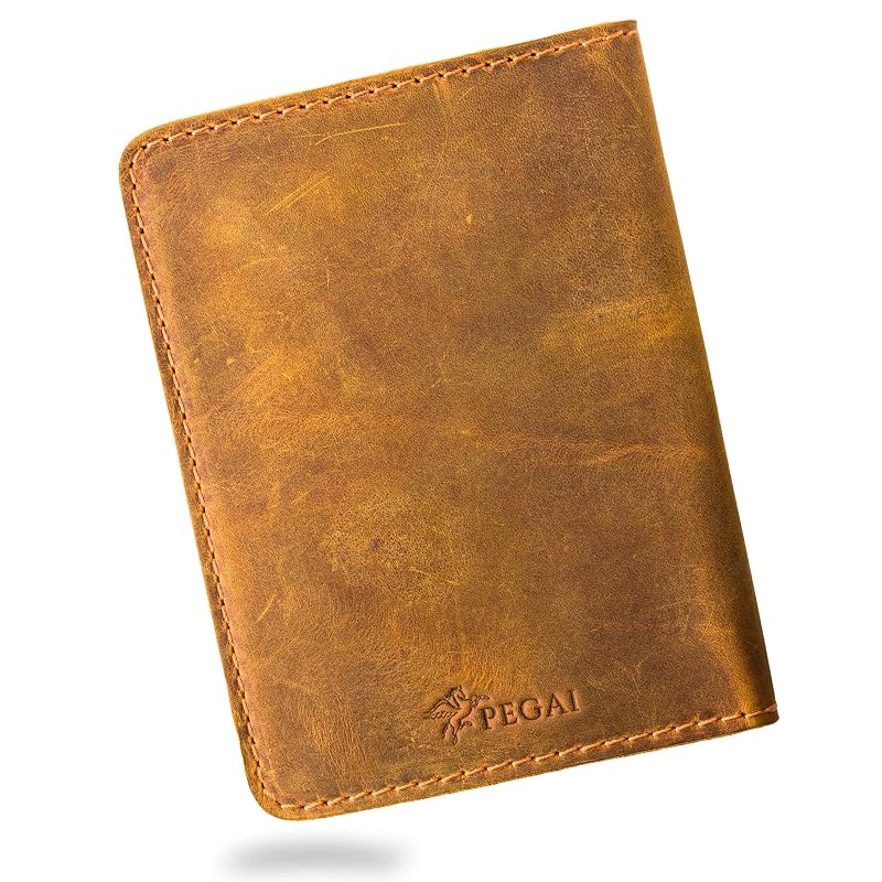 PEGAI Handcrafted Leather Passport Wallet - Image 4