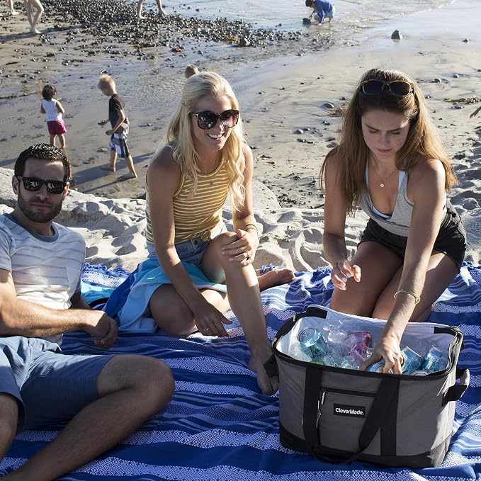 CleverMade Collapsible Insulated Cooler Bag – Leakproof Soft Folding Cooler - Image 7