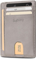 Buffway Slim Minimalist Front Pocket RFID Blocking Leather Wallets by Buffway
