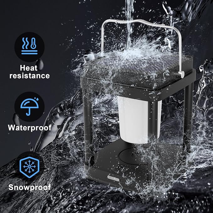Solar Lantern Outdoor Table Lamp, Touch Control Outdoor Cordless Lantern - Image 3