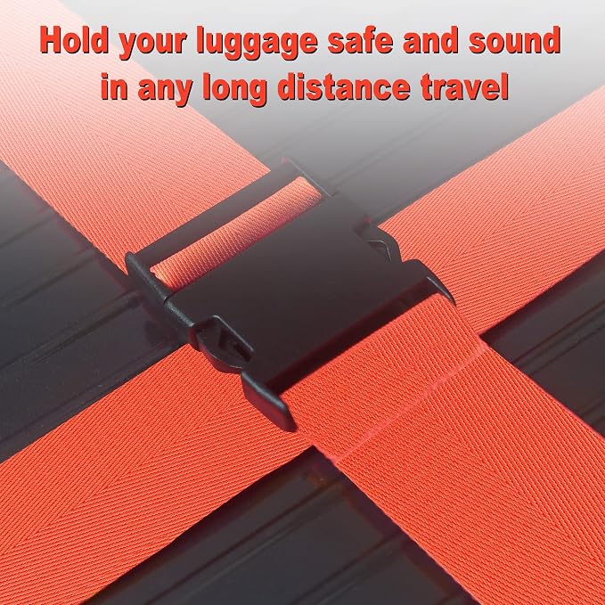 Luggage Straps for Suitcases TSA Approved Travel Belt 8 Pack by Chelmon - Image 4